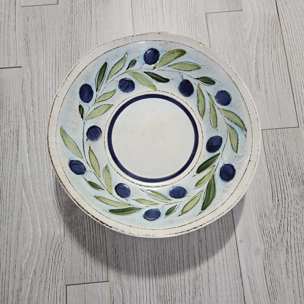 Crate & Barrel Gianna Pasta/Soup Bowl Retired Pattern Earthenware Rare Italy 9